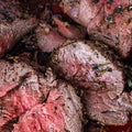 Marinated Beef with Pumpkin and Caramelised Onion